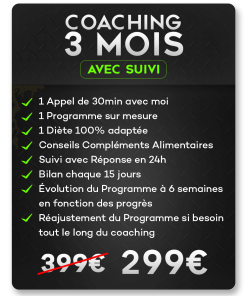 Coaching 3 mois avec suivi